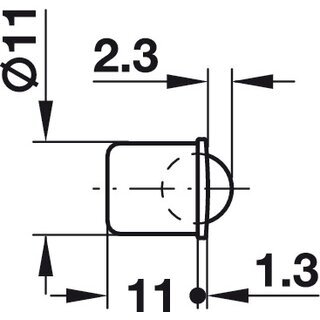 Hfele Kugelschnpper zum Einpressen 11x11mm vermessingt