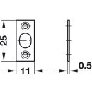 Häfele Kugelschnäpper zum Einpressen 11x11 mm vermessingt