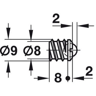 Hfele Kugelschnpper zum Eindrehen AD 14 mm  ID 12,6 mm