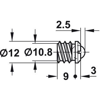Hfele Kugelschnpper zum Eindrehen AD 14 mm  ID 12,6 mm