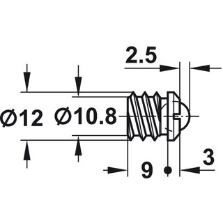 Hfele Kugelschnpper zum Eindrehen Auen 14 mm, Innen 12,6 mm