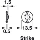 Häfele Kugelschnäpper zum Eindrehen Außen 14 mm, Innen 12,6 mm