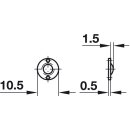 Häfele Kugelschnäpper zum Eindrehen Außen 14 mm, Innen 12,6 mm