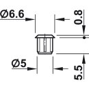 Häfele Möbel Abdeckkappe 5mm zum Eindrücken Kunststoff grau