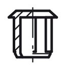 Häfele Möbel Abdeckkappe 5mm zum Eindrücken Kunststoff grau