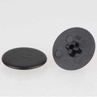 Hfele Minifix 15 Mbel Abdeckkappe ohne Abdeckrand 17mm schwarz
