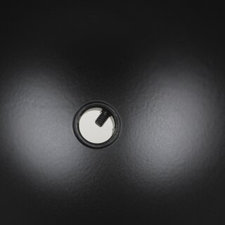 Lampen-Baldachin 50x100mm Metall schwarz Kugelform mit 10mm Stellring