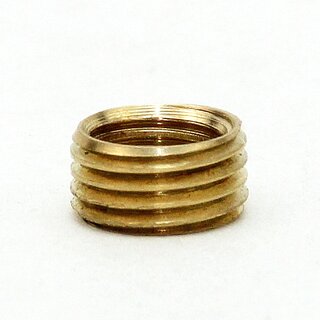 M10x1 AG auf M8x1 IG Reduzier Gewinde-Adapter | Lnge 15 mm | Messing roh
