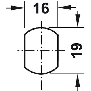 Hfele Symo Hebelverschluss Trdicke 17mm mit Schliehebel gerade