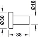 Häfele Garderobenhaken Aluminium silberfarben eloxiert
