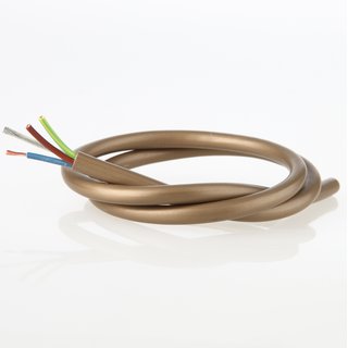 PVC Lampenkabel Rundkabel gold 3-adrig, 3Gx0,75mm² mit...