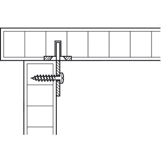 Hfele Bettverbinder 143mm mit Haken Stahl (4 Schlieteile 4, Hakenteile)