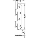 Häfele Bettverbinder 143mm mit Haken Stahl (4 Schließteile 4, Hakenteile)