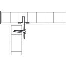 Häfele Bettverbinder 143mm mit Haken Stahl (4 Schließteile 4, Hakenteile)