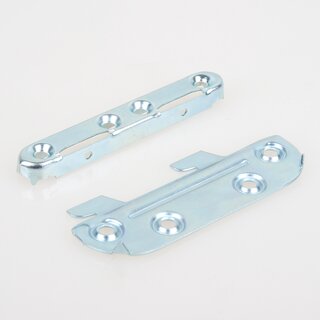 Hfele Bettverbinder 100mm mit gekrpftem Haken- und Schlieteil blau verzinkt