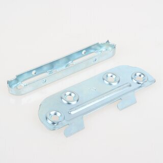 Hfele Bettverbinder 100mm mit gekrpftem Haken- und Schlieteil blau verzinkt