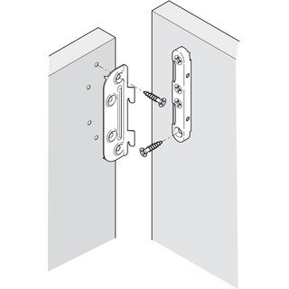 Hfele Bettverbinder 100mm mit gekrpftem Haken- und Schlieteil blau verzinkt