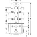 Häfele Möbel Bettverbinder für Mittelbalken- und Lattenrostauflage blau verzinkt