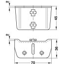 Häfele Möbel Bettverbinder für Mittelbalken- und Lattenrostauflage blau verzinkt