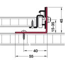 Häfele Möbel Bettverbinder Schraubwinkel mit 2 Langlöchern vernickelt
