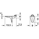 Häfele Bodenträger für Holzböden zum Einstecken in 5mm Bohrloch