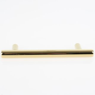 Hfele Mbelgriff Sockelgriff rund 136x35mm Edelstahl vermessingt poliert