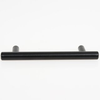 Hfele Mbelgriff Sockelgriff rund 136x35mm Edelstahl schwarz matt