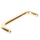 Häfele Möbelgriff Bügelgriff Edelstahl rund 104x35 mm vermessingt poliert