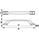 Häfele Möbelgriff Bügelgriff 135x27 mm Messing gebuerstet