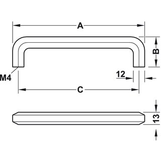 Hfele Mbelgriff Bgelgriff 140x32 mm verzinnt antik