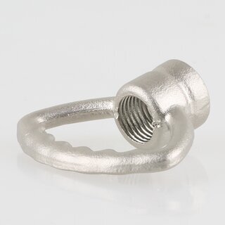 Zahn-Ringnippel Metall Nickel matt 42mm mit M10x1 Innengewinde