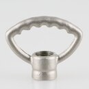 Zahn-Ringnippel Metall Nickel matt 42mm mit M10x1...
