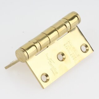 Hfele Aufschraubband Scharnier 76x76mm Edelstahl messingfarben Anschlag links rechts