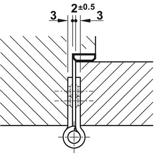 Hfele Aufschraubband Scharnier 76x76mm Edelstahl brniert Anschlag links rechts