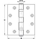 Häfele Aufschraubband Scharnier 102 mm Edelstahl matt Anschlag links/rechts