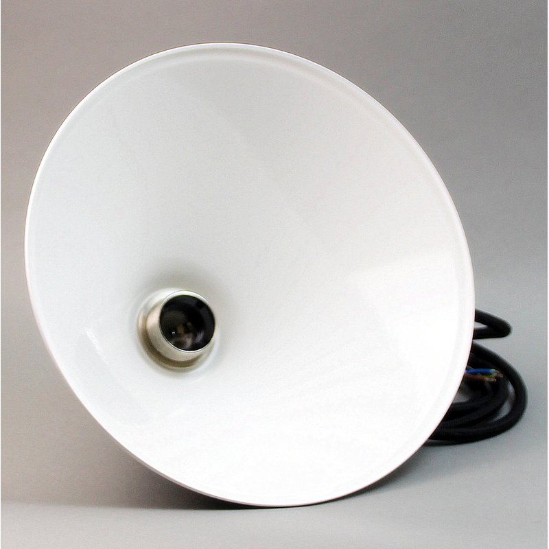 Lampenschirm weiß Textilkabel-Pendel schwarz mit E27 Vintage Metall-F,  51,95 €