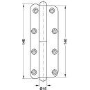Häfele Aufschraubband Scharnier 140 mm Stahl verzinkt matt Anschlag rechts