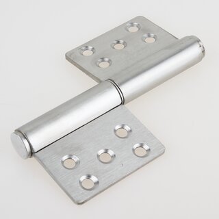 Hfele Aufschraubband Scharnier 127 mm Edelstahl matt Anschlag links/rechts