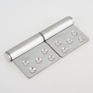 Hfele Aufschraubband Scharnier 127mm Edelstahl matt Anschlag links rechts