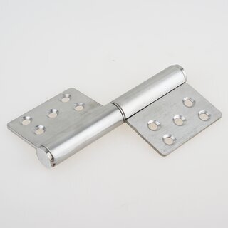 Hfele Aufschraubband Scharnier 127mm Edelstahl matt Anschlag links rechts