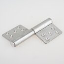 Häfele Aufschraubband Scharnier 127 mm Edelstahl matt Anschlag links/rechts
