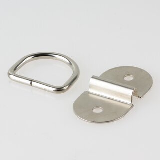 Hfele Plattengriff fr Zargentische aus Stahl 47x25mm vernickelt