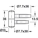 Häfele Startec Einbohrband Häfele Startec Einbohrband Stahl verzinkt für Türen bis 40 kg