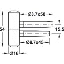 Häfele Startec Einbohrband Stahl verzinkt für gefälzte Innentüren bis 100 kg