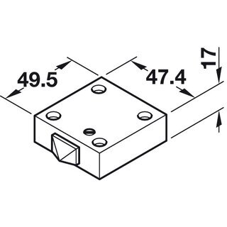 Hfele Trkontaktschalter 230V/2A mit Universaltaster elfenbein &ndash; 820.22.210