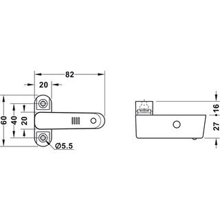 Tr-Fenster-Wchter Fenstersicherung WSF 110 mit Alarm braun