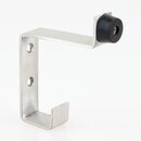 Hfele Wandtrpuffer mit Garderobenhaken Edelstahl matt