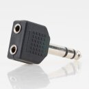 Audio Adapter 6.3mm Stereo Klinkenstecker auf 2x 3.5mm...