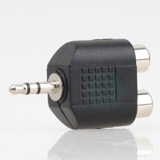 Audio Adapter 3.5mm Stereo Klinkenstecker auf 2x Cinch Kupplung