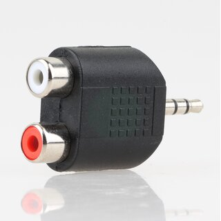 Audio Adapter 3.5mm Stereo Klinkenstecker auf 2x Cinch Kupplung